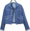 wardrobe essential: nasky womens classic cropped denim jacket with pockets logo