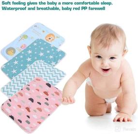 img 3 attached to Large Washable Baby Changing Pad Mats - Ultra-Soft Cotton Urine Mat Diaper Nappy Bedding Changing Cover Pad - Disposable Sanitary Baby Infant Toddler Diaper Liners Covers (Dream Stars)