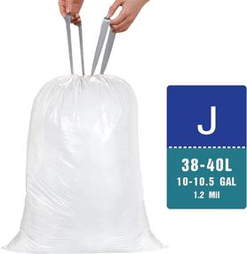 img 3 attached to 🗑️ 2 Packs of Heavy Duty Drawstring Trash Bags - Code J, 10-10.5 Gallon, 100 Count