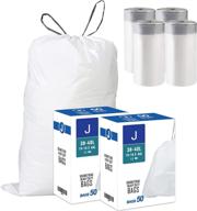 🗑️ 2 packs of heavy duty drawstring trash bags - code j, 10-10.5 gallon, 100 count логотип