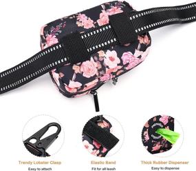 img 2 attached to 🌸 Розовый петмолико - держатель пакетиков для собачьего испражнения и сумочка для лакомств на поводке - диспенсер, хранение и тренировка