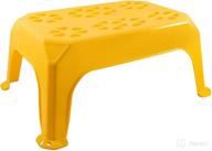 🪜 camco durable large step stool - slip-prevention textured surface | lightweight & sturdy | ideal for rvs, trailers, trucks | 400lb. capacity - yellow logo