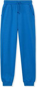 img 4 attached to 👖 DOTDOG Unisex Brushed Fleece Sweatpants - Girls' Clothing, Pants & Capris