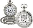 coin movement silvertone certificate authenticity men's watches in pocket watches logo
