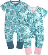 feidoog baby zipper rompers 2 pack cotton short sleeve jumpsuit outfits 2 way zipper one piece логотип