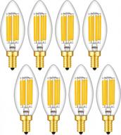 upgrade your chandeliers with omaykey 6w led candelabra bulbs - 3000k soft white, 65w equivalent, 650 lumen - 8 pack логотип