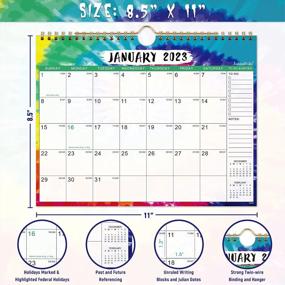 img 2 attached to Настенный календарь на 2023 год – 11 x 8,5 дюймов, двойной переплет, петля для подвешивания, плотная бумага премиум-класса для организации январь-декабрь 2023 г.