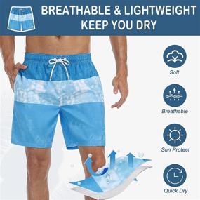 img 1 attached to Nonwe Men'S Swimming Trunks: Tropical Hawaiian Beach Board Shorts W/ Pockets For Water Sports