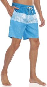 img 3 attached to Nonwe Men'S Swimming Trunks: Tropical Hawaiian Beach Board Shorts W/ Pockets For Water Sports