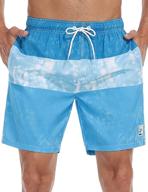 nonwe men's swimming trunks: tropical hawaiian beach board shorts w/ pockets for water sports логотип