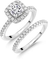 glamorous moissanite gem stone king engagement jewelry for women's wedding & engagement logo