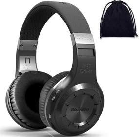 img 4 attached to 🎧 Bluedio Turbine H Wireless Bluetooth 5.0 Stereo Headphones: Immersive Bass, Mic, and Voice Control - Black
