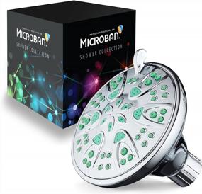 img 3 attached to AquaDance Antimicrobial 6-Setting Shower Head - Nozzle Protection From Mold, Mildew & Bacteria Growth For Stronger Showers! 4" Coral Green