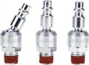 img 4 attached to Air Tool Fittings, SUNGATOR 1/4" NPT Male Industrial Swivel Plug, 3-Pack 1/4 Inch Air Coupler And Plug