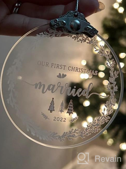 img 1 attached to 2022 Newlywed Holiday Keepsake: Our First Christmas In Our Home Ornaments (3' Half Wreath New Housewarming Decoration) review by Aaron Ethridge