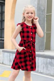 img 2 attached to 👗 GORLYA Girls' Clothing with Ruffle Vintage Pockets - GOR1022 Dresses