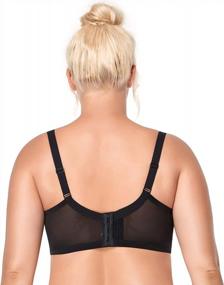 img 3 attached to Plus Size Women'S Sexy Eyelash Lace Unlined Full Coverage Minimizer Bra
