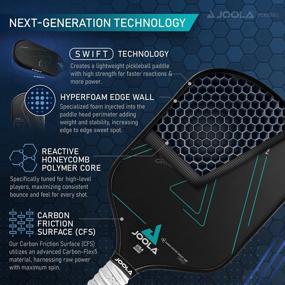 img 1 attached to JOOLA Simone Jardim Hyperion CFS Pickleball Paddle - USAPA Approved For Tournament Play - Carbon Fiber Pickle Ball Racket - Available In 16Mm And Swift