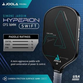 img 3 attached to JOOLA Simone Jardim Hyperion CFS Pickleball Paddle - USAPA Approved For Tournament Play - Carbon Fiber Pickle Ball Racket - Available In 16Mm And Swift