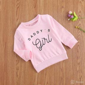 img 3 attached to Toddler Pullover Sweatshirt Clothes F Daddys Apparel & Accessories Baby Girls better for Clothing