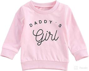 img 4 attached to Toddler Pullover Sweatshirt Clothes F Daddys Apparel & Accessories Baby Girls better for Clothing