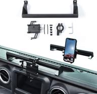 📱 cherocar metal dash phone holder - compatible with 2018-2021 jeep wrangler jl & 2020-2021 jeep gladiator trunk jt - premium interior accessories logo