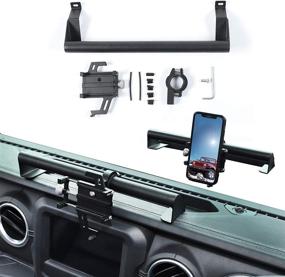 img 4 attached to 📱 CheroCar Metal Dash Phone Holder - Compatible with 2018-2021 Jeep Wrangler JL & 2020-2021 Jeep Gladiator Trunk JT - Premium Interior Accessories