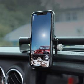 img 3 attached to 📱 CheroCar Metal Dash Phone Holder - Compatible with 2018-2021 Jeep Wrangler JL & 2020-2021 Jeep Gladiator Trunk JT - Premium Interior Accessories