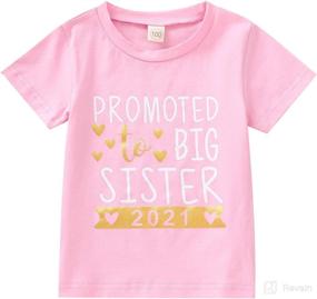 img 4 attached to 🎀 2021 Cute Baby Girl Big Sister Letter Print T-Shirt Top Outfit for Better SEO