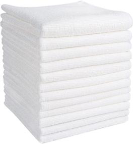 img 4 attached to AIDEA Dish Cloths White - Pack of 12, Microfiber Cleaning Cloths with High Water Absorption, Lint-Free, Scratch-Free, Streak-Free, Kitchen Dish Towels - White, 11.5in.x 11.5in.