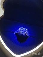 img 1 attached to ISuperb Heart Shaped Ring Box LED Light Engagement Ring Boxes Jewelry Gift Box For Proposal Wedding Valentine'S Day Anniversary Christmas (Navy Blue) review by Amanda Smith