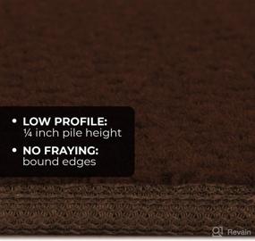 img 2 attached to 🏠 Skid-Resistant Indoor Area Rug Floor Mat in Chocolate Brown - House, Home, and More - 2ft x 3ft