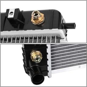 img 2 attached to 🔄 OEM-RA-13103 DNA Motoring Aluminum Radiator for 10-17 Equinox/Terrain 2.4 3.0 3.6: Enhanced Coolant Cooling, 26-11/16" W X 16-11/16" H X 1" D, 1-5/16" Inlet / 1-5/16" Outlet