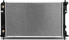 img 4 attached to 🔄 OEM-RA-13103 DNA Motoring Aluminum Radiator for 10-17 Equinox/Terrain 2.4 3.0 3.6: Enhanced Coolant Cooling, 26-11/16" W X 16-11/16" H X 1" D, 1-5/16" Inlet / 1-5/16" Outlet