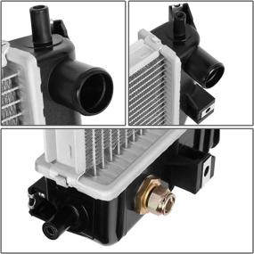 img 1 attached to 🔄 OEM-RA-13103 DNA Motoring Aluminum Radiator for 10-17 Equinox/Terrain 2.4 3.0 3.6: Enhanced Coolant Cooling, 26-11/16" W X 16-11/16" H X 1" D, 1-5/16" Inlet / 1-5/16" Outlet