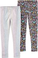 🦋 multi-print butterfly leggings for toddler girls by carters - girls' clothing - leggings logo