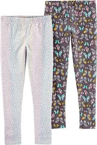 img 1 attached to 🦋 Multi-Print Butterfly Leggings for Toddler Girls by Carters - Girls' Clothing - Leggings