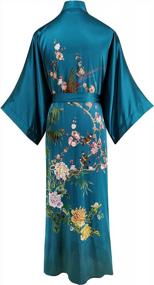 img 3 attached to Silk Kimono Long Robe For Women By Ledamon - Wide Range Of Classic Colors And Prints For Improved SEO