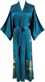 img 4 attached to Silk Kimono Long Robe For Women By Ledamon - Wide Range Of Classic Colors And Prints For Improved SEO