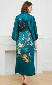 img 1 attached to Silk Kimono Long Robe For Women By Ledamon - Wide Range Of Classic Colors And Prints For Improved SEO