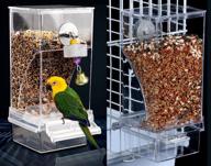 kenond® automatic bird feeder: no mess parakeet feeders for bird cages - acrylic 🐦 parrot integrated seed feeder with transparent food container - cage accessories for small birds (cockatiel, lovebirds) logo