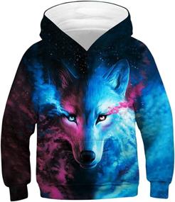 img 4 attached to NEWSIAMESE Realistic Sweatshirts Childrens Pullover Boys' Clothing ~ Fashion Hoodies & Sweatshirts