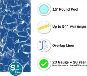 img 2 attached to Smartline Sunlight 15Ft Round Liner - 20 Gauge Virgin Vinyl For Steel Sided Above-Ground Pools Up To 54In Wall Height