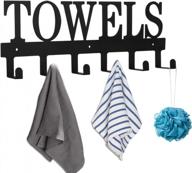 rustproof waterproof 6-hook towel rack - perfect for bathroom, bedroom & kitchen! logo