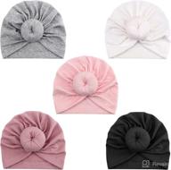 👶 cute and soft dreshow bqubo baby turban hats set for adorable infants логотип