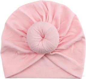 img 1 attached to 👶 Cute and Soft DRESHOW BQUBO Baby Turban Hats Set for Adorable Infants