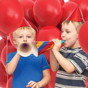 img 2 attached to Add A Pop Of Red To Your Event With Prextex'S 75 Red Party Balloons And Matching Ribbon