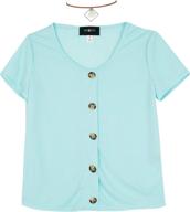 stylish and chic tops, tees & blouses: amy byer sleeve button x large girls' clothing logo