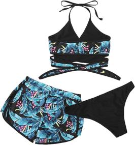 img 3 attached to SweatyRocks Womens Halter Shorts Bikini Women's Clothing via Swimsuits & Cover Ups