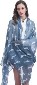 img 1 attached to Lina Lily Dachshund Womens Lightweight Women's Accessories : Scarves & Wraps